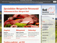Tablet Screenshot of metzgerei-boll.de